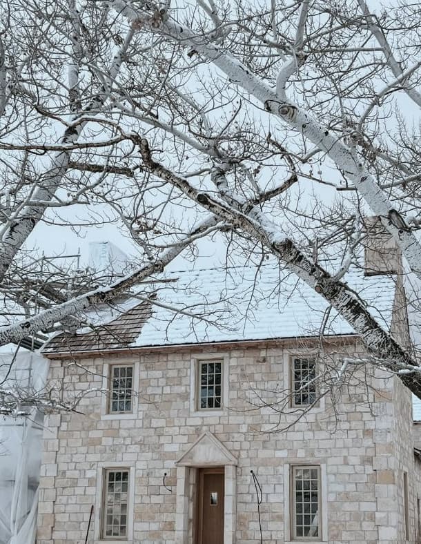 Stone Haven under snow, Spring City, Utah